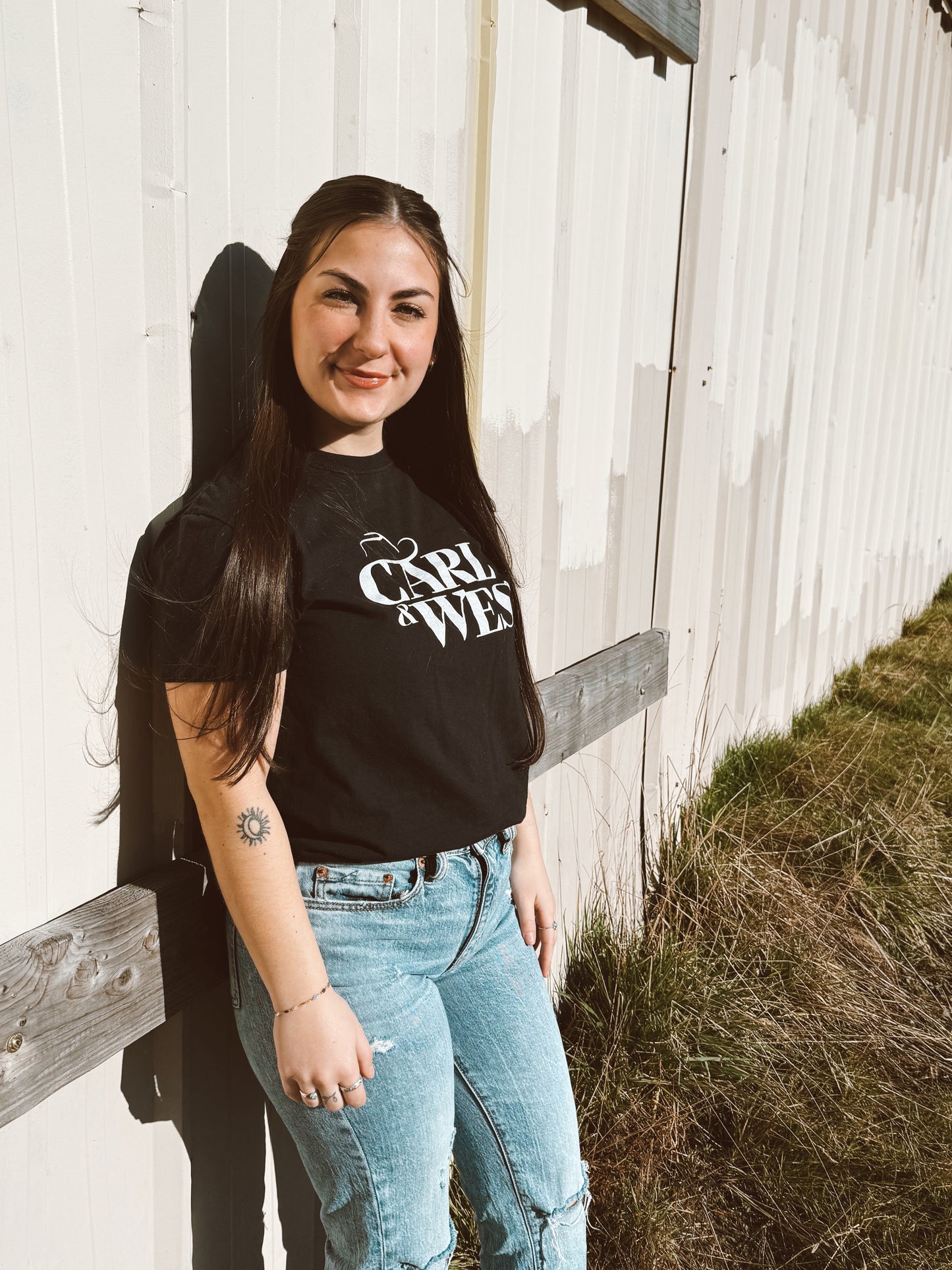 Carl & Wes Black Tee